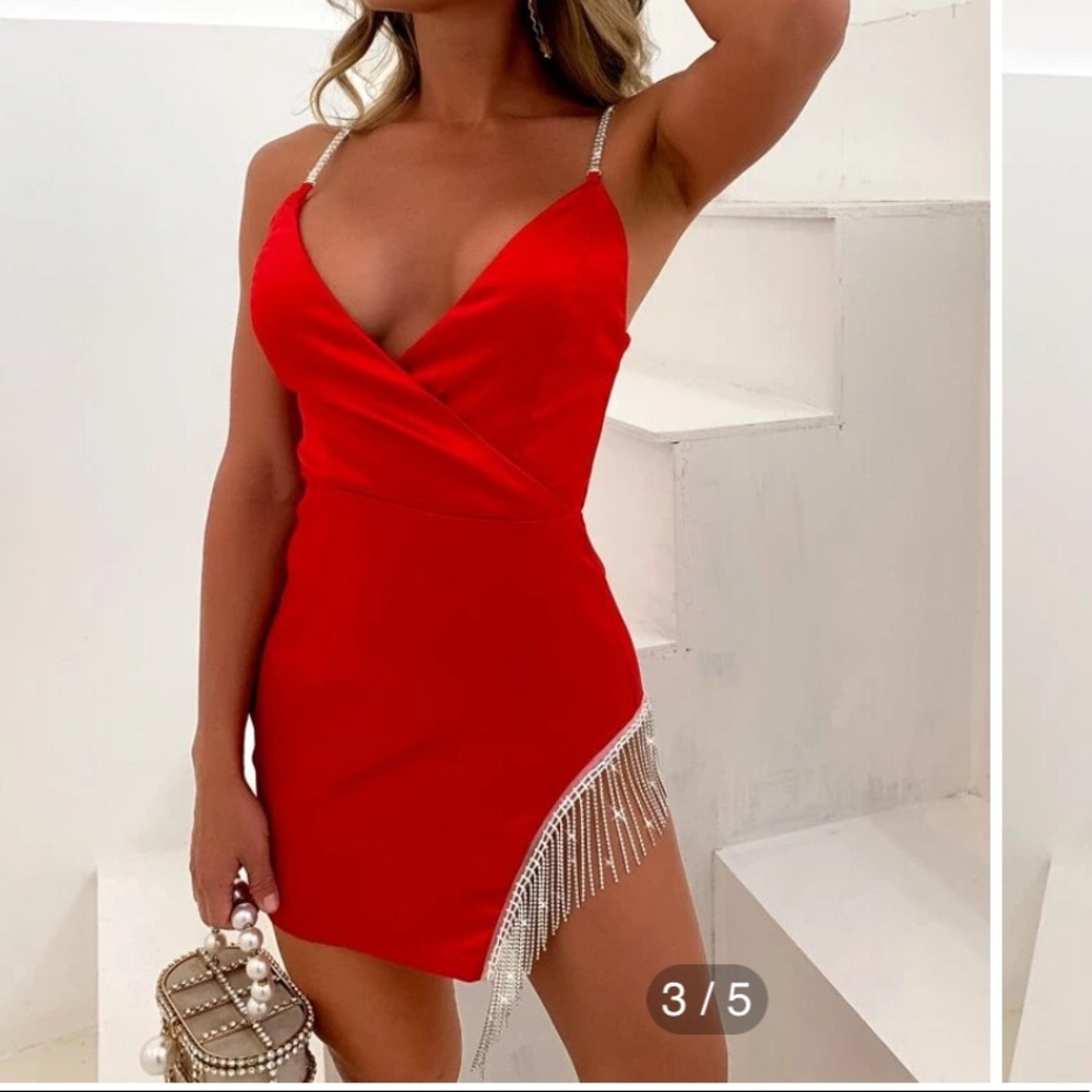 Red sparkly dress